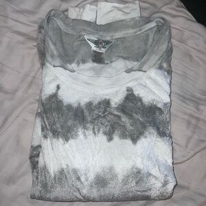 Hardtail size small super soft terry pullover sweatshirt. Gray and white tie dye
